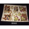 3D Embossed / Gilded Decoupage sheet - White Roses