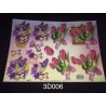 3D Embossed / Gilded Decoupage sheet - Tulips
