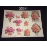 3D Embossed / Gilded Decoupage sheet -  Peach Roses