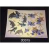 3D Embossed / Gilded Decoupage sheet - Dolphins & Starfish
