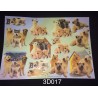 3D Embossed / Gilded Decoupage sheet - Dogs
