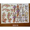 3D Embossed / Gilded Decoupage sheet - Flowers