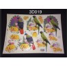3D Embossed / Gilded Decoupage sheet - Birds