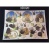 3D Embossed / Gilded Decoupage sheet - Rabbits