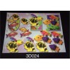 3D Embossed / Gilded Decoupage sheet - Fish