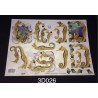 3D Embossed / Gilded Decoupage sheet - Seahorse