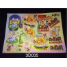 3D Embossed / Gilded Decoupage sheet - Sick Animals Getwell