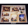 3D Embossed / Gilded Decoupage sheet - Mary Joseph & Shepherds