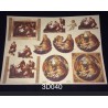 3D Embossed / Gilded Decoupage sheet - Pastime People