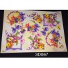 3D Embossed / Gilded Decoupage sheet - Flower Displays