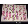 3D Embossed / Gilded Decoupage sheet - Pink & Lilac Flowers