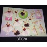 3D Embossed / Gilded Decoupage sheet - Ballet Dancers
