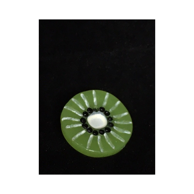 Kiwi Resin Kawaii Flatback Cabochon
